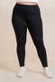 Women's 3-Piece Plus Size High-Waisted Cotton Lycra Shaping Long Leggings - Non-See-Through Stretchy Casual Leggings - 4