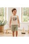 100% Cotton Summer Men's Sleeveless Suit 12 Months, 2Y, 3Y, 4Y Men's Green