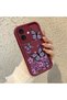 iPhone 17 Compatible Case Camera Protector Burgundy Silicone Couple Phone Case Butterfly Pattern - 3