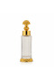Ribbed Crystal Glass Perfume Bottle with Ornate Gold Metal Base — 250 ml