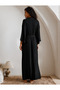 Women's Combed Cotton Long Dressing Gown – Lace Detailed Belted Comfortable Nightgown Top Home Wear - 5
