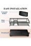 Dish Drying Rack - Stainless Steel Dish Rack for Kitchen Counter, Large-Capacity Dish Drainer with Cutlery Holder, Kitchen Organizer for Dishes, Spoons and Forks, Black - 7