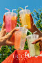 Double Chamber Set of 2 Pinterest Drink Cups 700 ml (350+350 ml) - Lemonade Cola Cocktail Cold Coffee Soft Drink Cup - 7