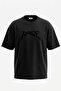 Rage Band Design Printed Oversize Black T-Shirt