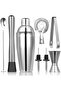 Cocktail Shaker Set| 8pcs Cocktail Making Set Stainless Steel 750ml Shakers| Bartender Kit Bar Tool Set with Strainer, Pourers, Muddler, Double Jigger, Mixing Spoon at Home & Bar Gift Set - 2