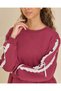 Senior Girls Burgundy Lace Sleeve Sweatshirt Dress - 2