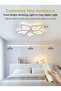 SageLiving Modern Petal Design LED Ceiling Light 60W | Dimmable White Acrylic Flush Mount Lamp for Bedroom, Dining Room & Kids Room | 53cm*8cm Decorative Lighting (8–20㎡) - 4
