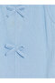 Lcw Kids Blue Crew Neck Bowknot Girls' Undershirt - 3