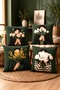 Flower Girl Patterned 4-Piece Throw Pillow Cover Set