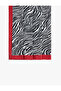 Zebra Patterned Square Shawl - 2