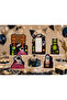 Space Themed Decorative 5-Piece Board Set with Stands