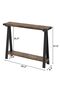 - 2-Tier Console Table with Storage, 43.3-Inch Entryway Table with Metal Frame and MDF, Narrow Sofa Table Behind the Sofa for Hallway, Bedroom, Living Room - 2