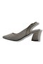 Desire 354-26 Silvery Mosaic Patterned Nickel Plated Thick Heel Women's Shoes - 3