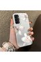 Samsung Galaxy A15 Compatible Silicone Edge Hard Back Case Couple Phone Case with Floral Pattern - 3