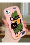 Realme C11 2021 Compatible Case Camera Protector Pink Silicone Couple Phone Case Cat Pattern
