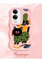 Vivo Y19E Compatible Case Camera Protector Pink Silicone Couple Phone Case Cat Pattern - 2