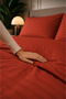 Aurelia Linea Tile 100% Cotton Satin Striped Single Duvet Cover Set - 3