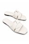 Women's Beige Flat Sole Daily Slippers Panita - 4
