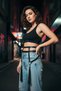 Black Women's Belt with Double Straps and Tassel Detail - 2
