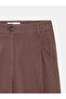 72762 100% Linen Wide Leg Trousers-Brown - 8