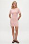 Women's New Mira 100% Cotton Pink Combed Cotton Dress - 3
