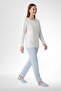 Mecit 6361 blue 100% cotton plus size women's pajama set - 5