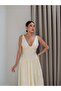 Floral Embossed V-Neck Dress - 4