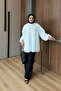 Women's Collar Tie Flower Embroidery Detail Half Buttoned Tunic White - 3