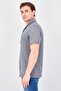 Men Regular Fit Short Sleeve Jacquard Casual Shirt, Navy - 4