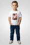 Toddlers Boy Graphic Print Short Sleeve Outdoor T-Shirt, White