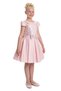 Girl's Evening Dress with Sequins on the Sides, Bebe Collar, Box Pleated Dress - Birthday, Party, Wedding, Graduation (Ages 8, 9, 10, 11, 12) 34095Pr - 2