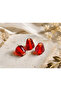 خرز زجاج مورانو مصنوع يدويًا على شكل حبة الرمان (قطعتان)