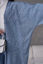 Women's Embroidered Summer Denim Bat Sleeve Two-Piece Set - 8