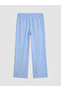 Lcw Dream Blue Rope Strap Striped Heart Patterned Women's Pajama Set - 8