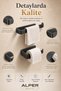 Anthracite Lamalı 2-Piece Bathroom Set, Lamalı Solo Towel Paper Holder, Lamalı Toilet Paper Holder, Both Adhesive and Mountable Product - 4