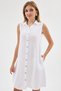 Women's Dress-Elsi̇a Muslin Sleeveless Pompon Dress-3170