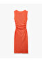X Şahika Ercümen - Asymmetrical Sleeveless Midi Dress with Wrap Accessories - 2