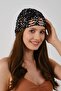 Sequin Detailed Summer Knitted Beanie Y8248 Black - 4