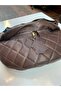 Genuine Leather Handmade Diamond Patterned Large Unisex Waist and Chest Freebag Bag - 5