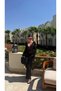 Black Beach Dress with Openwork Detail and Collar Accessory at the Neckline, Maxi Length - 3