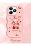 Realme C51 Compatible Case Camera Protector Pink Silicone Couple Phone Case Strawberry Pattern - 2