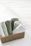 Balera 6-Piece 100% Cotton Hand & Face Towel Set - Sage/Ecru/Green - 2