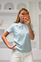 Soft Touch Modal Fabric Embroidered Laser Cut T-Shirt - 3