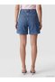 Lcwaikiki Classic Indigo High Waist Women's Jean Shortsolon - 4