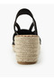 Women Textured Wedge Heel Espadrille Sandals - 5