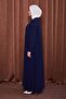 Navy Blue Button Closure Ferace - 3