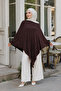 Asymmetric Collar Long Transparent Poncho Cape - 80% Cotton - 2