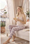 2-Piece Summer Thin Patterned Pajama Bottoms - 4