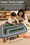 18-Piece Car Set - Traffic and Football Themed 80-Piece Sticker Car and Play Track with Human Figures - 3
