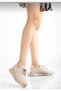 Women's Full Orthopedic Beige Sports Shoes Sneaker - 4